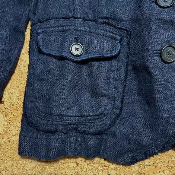 J. Crew Black Washed 100% Linen Academy Jacket 3 Button Blazer Sz XS - Picture 4 of 15